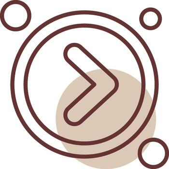 Navigation arrow right Navigation Line Circle Icon vector