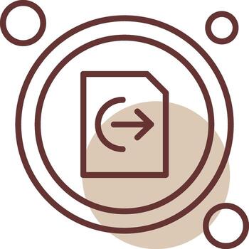 siguiente página botón navegación línea circulo icono vector