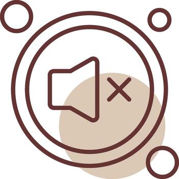 mudo botón navegación línea circulo icono vector