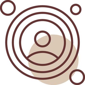 Profile Button Navigation Line Circle Icon vector