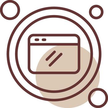 Browser Button Navigation Line Circle Icon vector