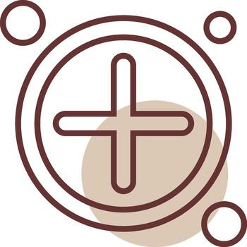 añadir botón navegación línea circulo icono vector