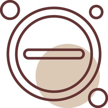 minimizar botón navegación línea circulo icono vector