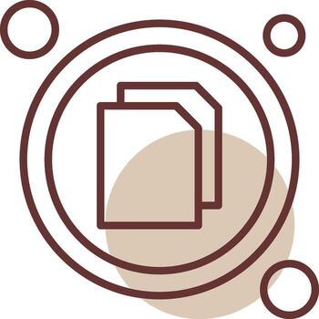 Copy Button Navigation Line Circle Icon vector