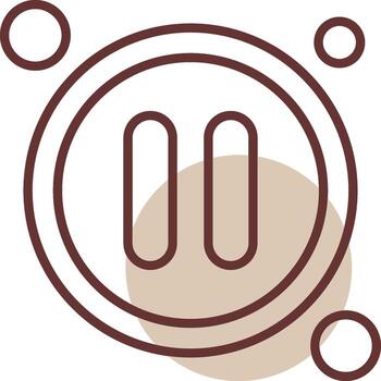 pausa botón navegación línea circulo icono vector