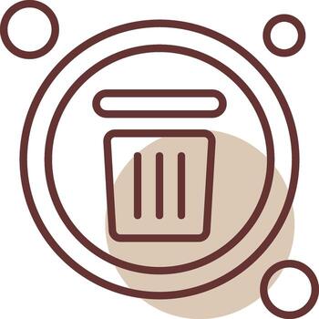 Eliminar botón navegación línea circulo icono vector