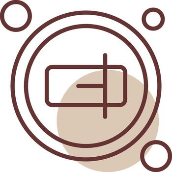 Rename Button Navigation Line Circle Icon vector