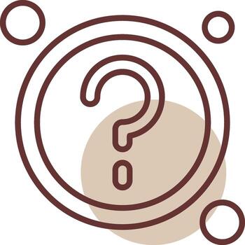 FAQ Button Navigation Line Circle Icon vector