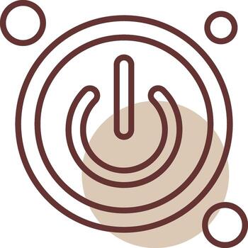 Power Button Navigation Line Circle Icon vector