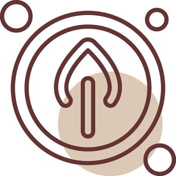 Battery Saver Button Navigation Line Circle Icon vector