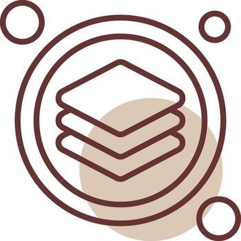 capa botón navegación línea circulo icono vector