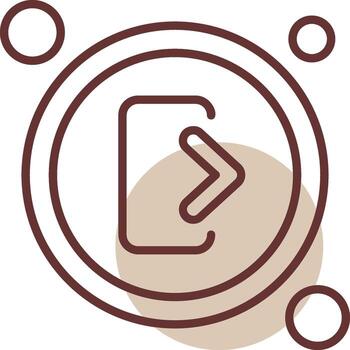 firmar fuera botón navegación línea circulo icono vector