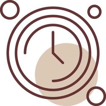 histroy botón navegación línea circulo icono vector