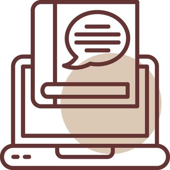 Digital learning platform Line Circle Icon vector