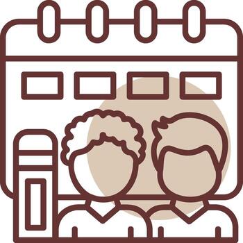 Community reading event Line Circle Icon vector