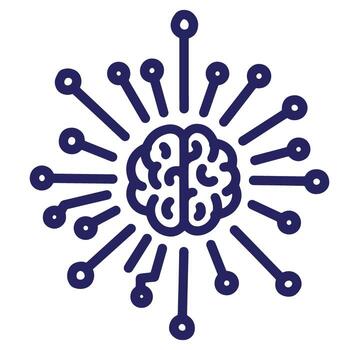 Creative brain concept representing artificial intelligence and technological innovation design vector