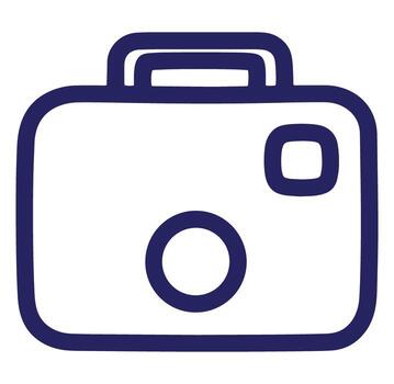 Simplified illustration of a camera icon in a modern and minimalist style for various uses vector
