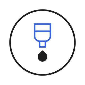 un simplificado representación presentando fluido dinámica en circular contorno destacando sustentabilidad vector