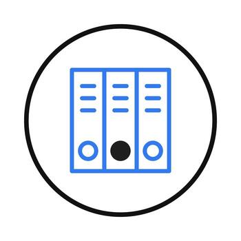 Abstract binders illustration depicting record management and file organization in office vector