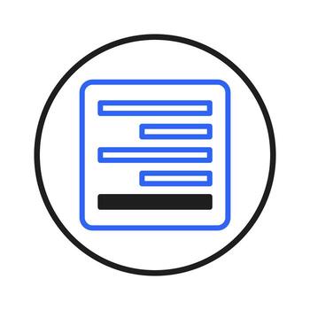 Abstract data representation in a circular frame depicting content layout and organizational vector