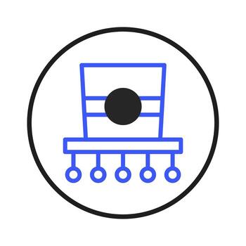 resumen representación de un simbólico dispositivo dentro un circular marco evocando interconectado datos y vector