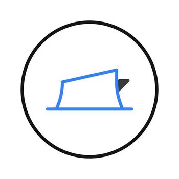 resumen geométrico formar en circulo contorno regalos minimalista diseño con azul y negro color vector