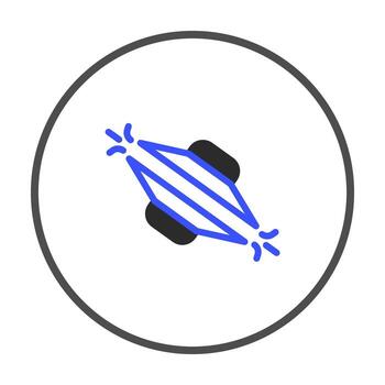 Abstract geometric technology innovation circular icon illustration that showcases connected data vector