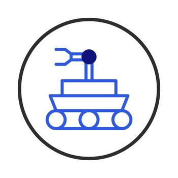 Conceptual exploration robotic system design representing technological advancement for vector