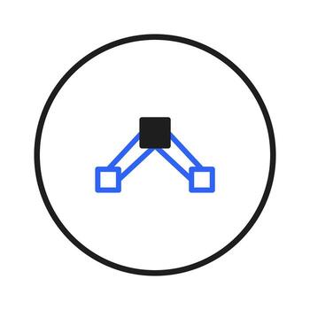 Conceptual graphic design node connection showcasing structure and relationships between points vector