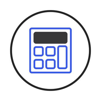 Conceptual financial accounting illustration with calculator icon for business calculation and vector
