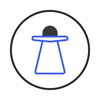 Conceptualized spaceship emblem with minimalist aesthetics offering simplicity and design appeal vector