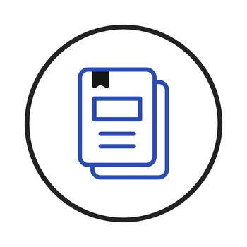 Documents icon representing organized information and structured data for efficient business vector