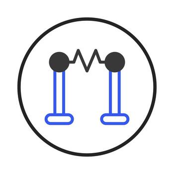 Electric circuit component representation design element illustration with dual terminal vector