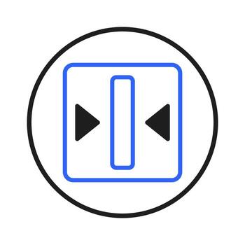 Intuitive interface design featuring scale adjustment icon for user experience and graphic vector