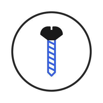 aislado sencillo tornillo construcción ilustración exhibiendo precisión Ingenieria dentro un circular vector