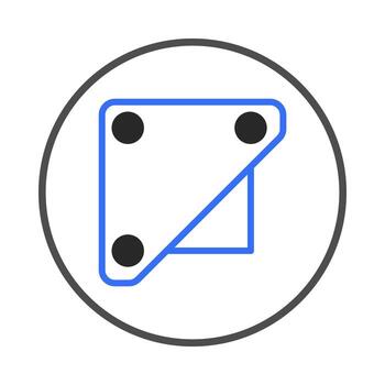 minimalista representación de geométrico forma con círculos dentro circular marco conceptual ilustración vector