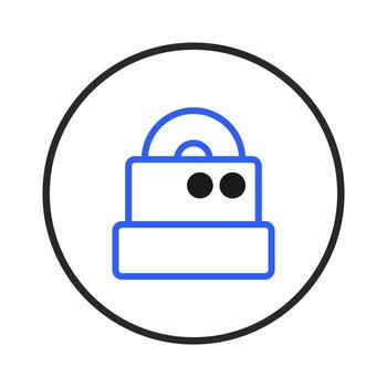 minimalista ilustración de un estilizado objeto dentro un circulo evocando futurista conceptos y vector