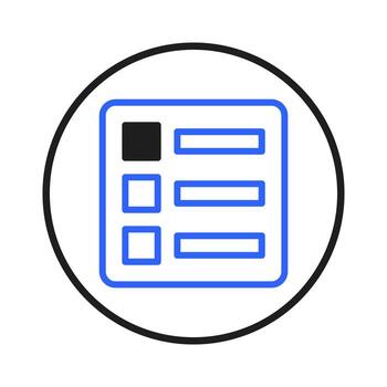 Modern checklist icon symbolizing digital organization and task management in a minimalist design vector