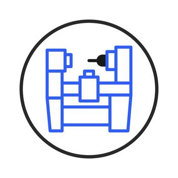 Schematic representation of a coordinate measurement machine for precision engineering and vector