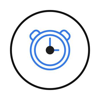 Simple clock graphic depicting time management concept for schedules appointments and urgent vector