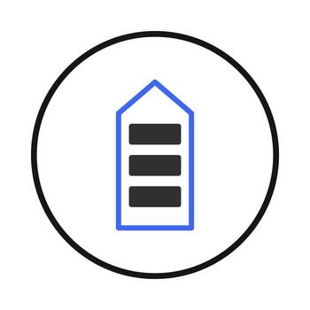 estilizado datos estructura icono con lineal representación de información dentro un contenido forma vector