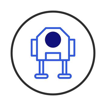 estilizado robótico figura diseño con un circular cabeza minimalista concepto ilustración dentro un vector