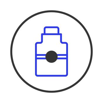 Stylized bottle illustration displaying creative container design with geometric patterns vector