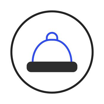 Stylized winter hat illustration encapsulated within circular border design displaying simplicity vector