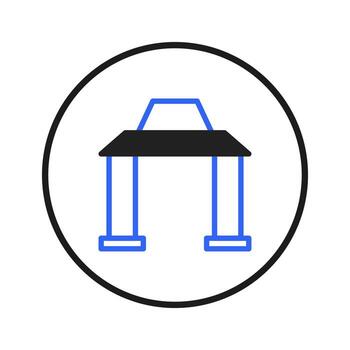 Symbolic gateway entrance design conveys passage transition and architectural significance within vector