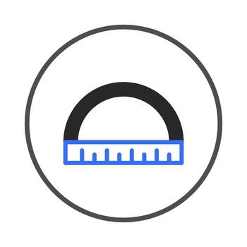 illustration featuring a precision protractor ruler suggesting mathematical accuracy vector