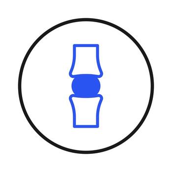 Visual representation showcasing intervertebral disc condition and spinal health within a circular vector