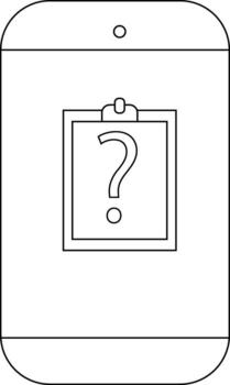 un teléfono inteligente caracteristicas un pregunta marca imagen en el centrar vector