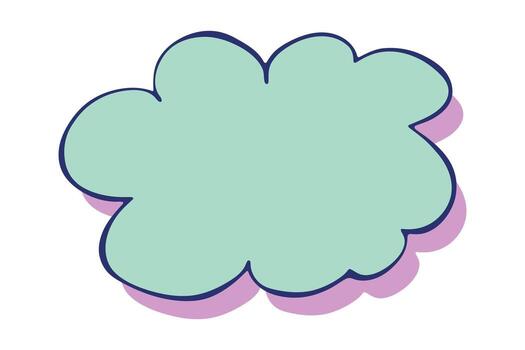 Hand drawn speech bubble Blank empty message box Textbox frame for banners, price tags, stickers, design talk doodle idea vector