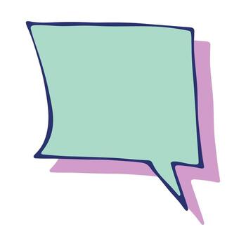 hablar garabatear texto mano dibujado habla burbuja blanco vacío mensaje caja caja de texto marco para pancartas, precio etiquetas, pegatinas, diseño vector